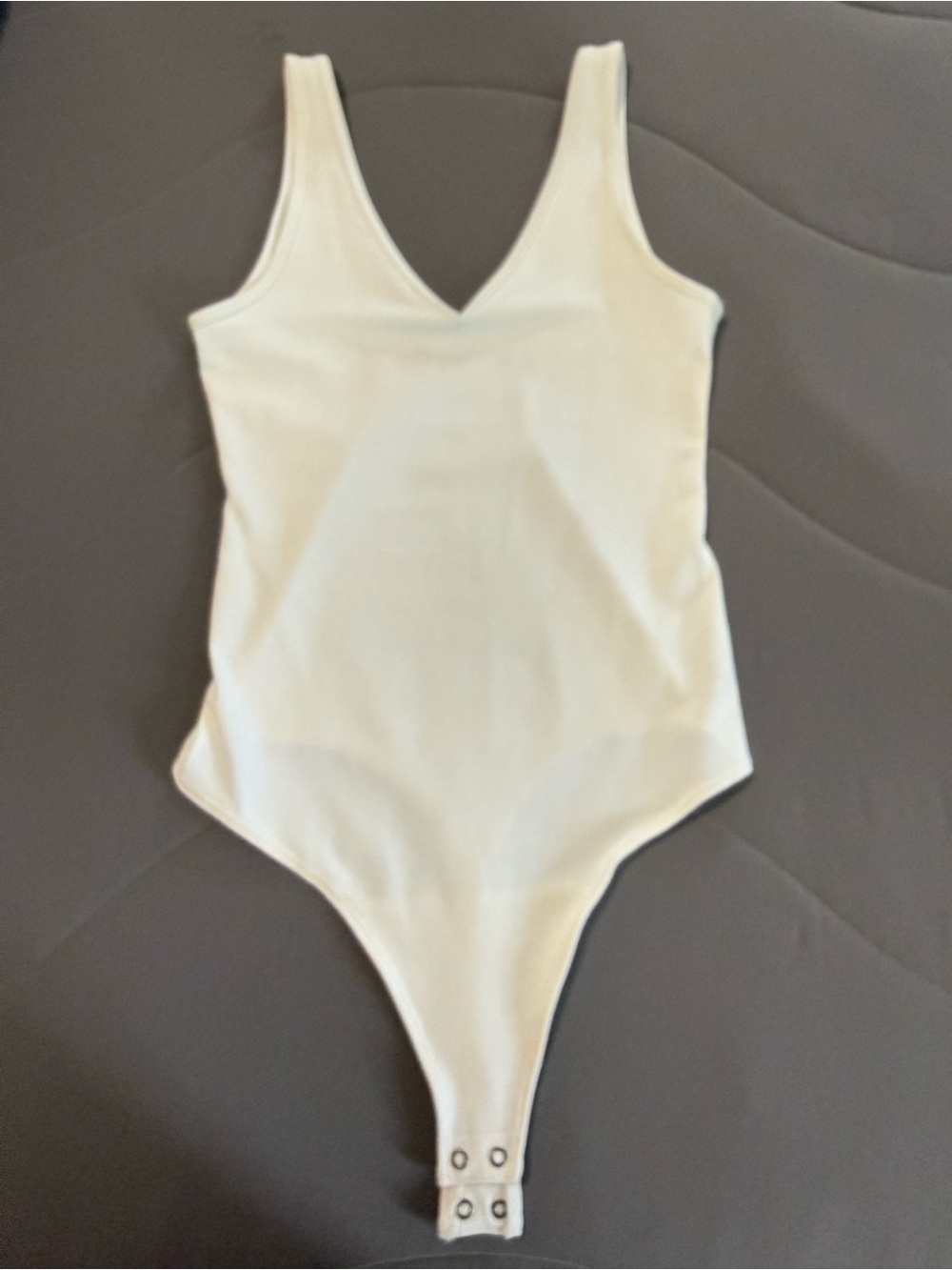 Abercrombie & Fitch Soft A&F White V Neck Bodysuit S